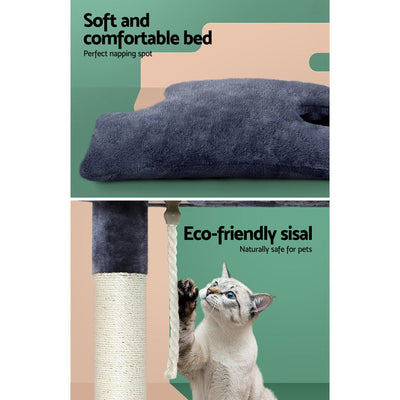 i.Pet Cat Tree Scratching Post Scratcher Tower Condo House Grey 102cm Payday Deals