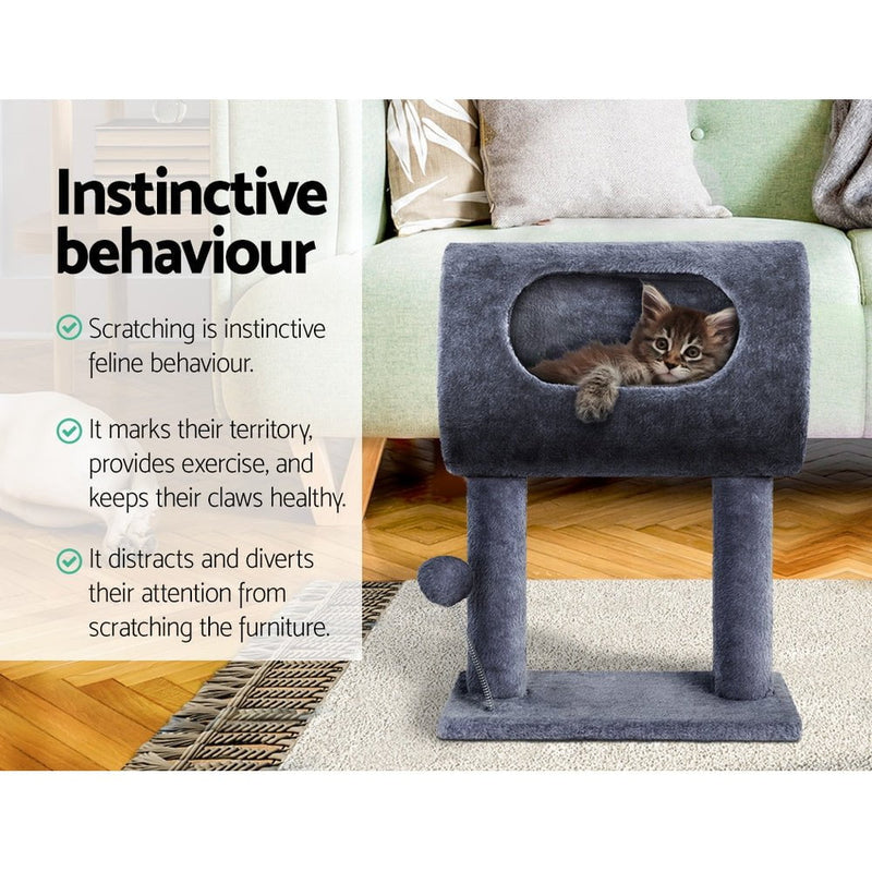 i.Pet Cat Tree Scratching Post Scratcher Tower Condo House Grey 53cm Payday Deals