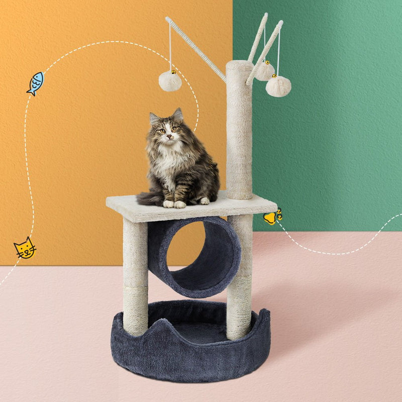 i.Pet Cat Tree Scratching Post Scratcher Tower Condo House Hanging toys 53cm Payday Deals