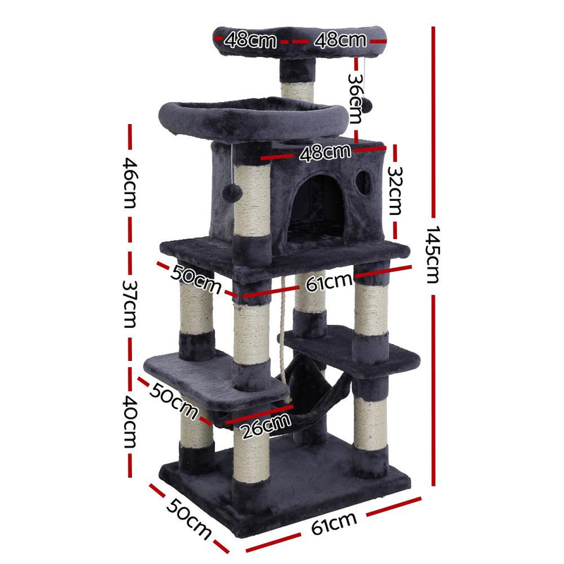 i.Pet Cat Tree Trees Scratching Post Scratcher Tower Condo House Furniture Wood Payday Deals