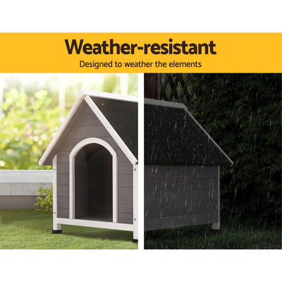 i.Pet Dog Kennel House Wooden Outdoor Indoor Puppy Pet House Weatherproof Large Payday Deals