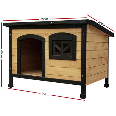 i.Pet Dog Kennel Kennels Outdoor Wooden Pet House Cabin Puppy Large L Outside Payday Deals