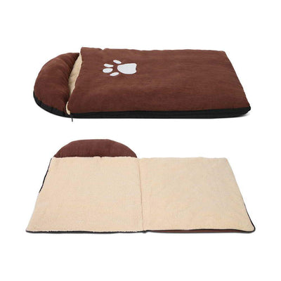 i.Pet Fleece Pet Sleeping Bag - Brown
