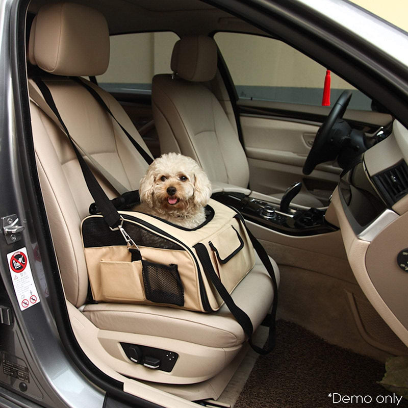 i.Pet Pet Travel Car Seat Carrier - Beige