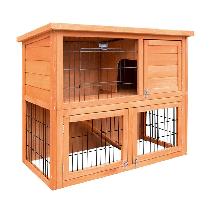 i.Pet Rabbit Hutch Hutches Large Metal Run Wooden Cage Chicken Coop Guinea Pig Payday Deals