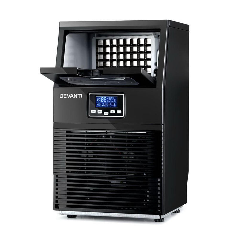 Ice Maker Machine Commercial Square Ice Cube Black LCD Display
