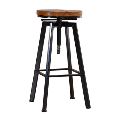 Levede Industrial Bar Stools Kitchen Stool Wooden Barstools Swivel Chair Vintage - Payday Deals