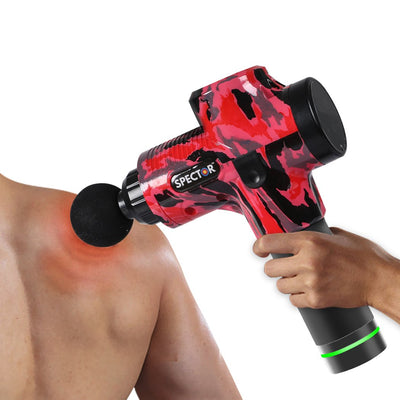 Spector Massage Gun Electric Massager Vibration Muscle Therapy 4 Head Percussion - Payday Deals
