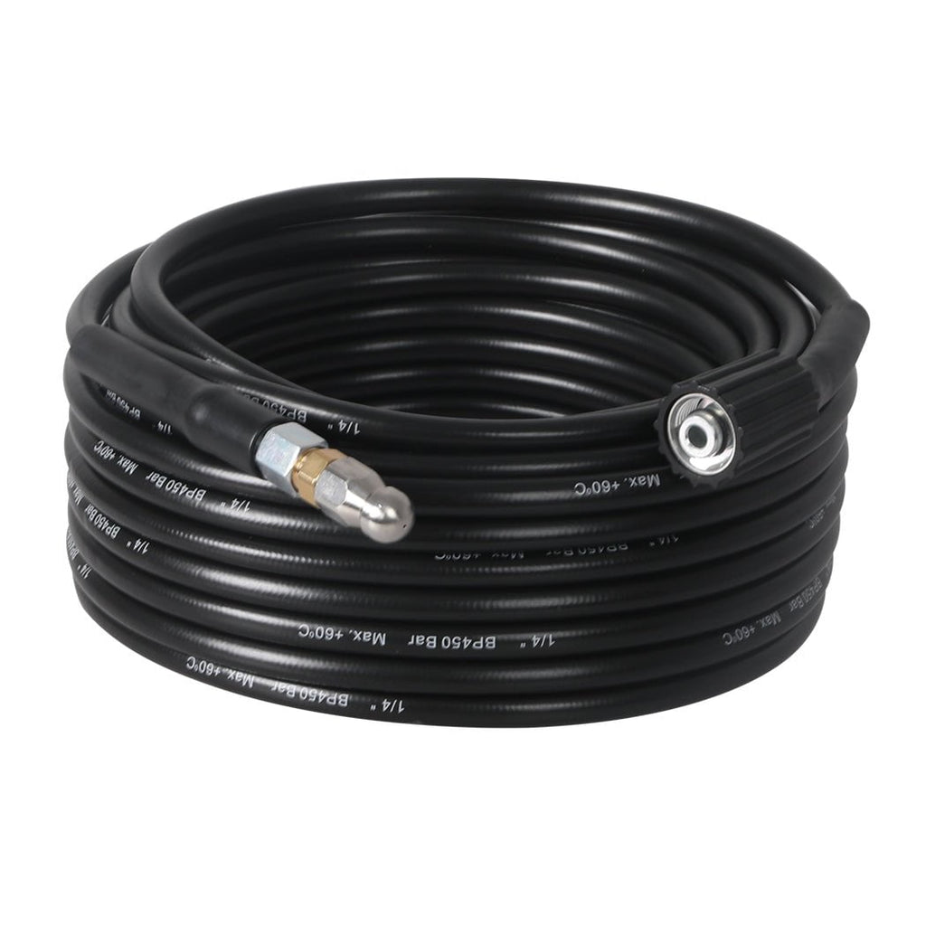 Traderight Pressure Washer 20M Extension Hose Drain Cleaner Nozzle M22 Connector idrop Australia