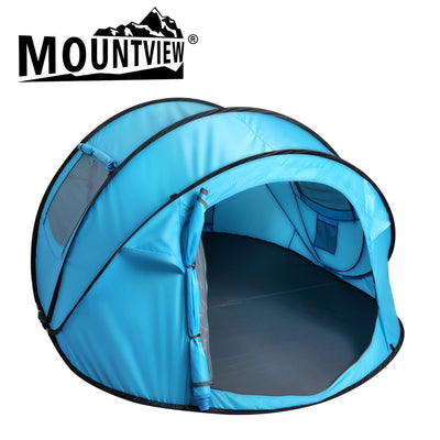 Mountview Pop Up Camping Tent Beach Outdoor Family Tents Portable 4 Person Dome - Payday Deals