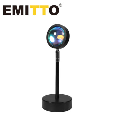 EMITTO USB Sunset Projection Lamp LED Modern Romantic Night Light Decor Rainbow