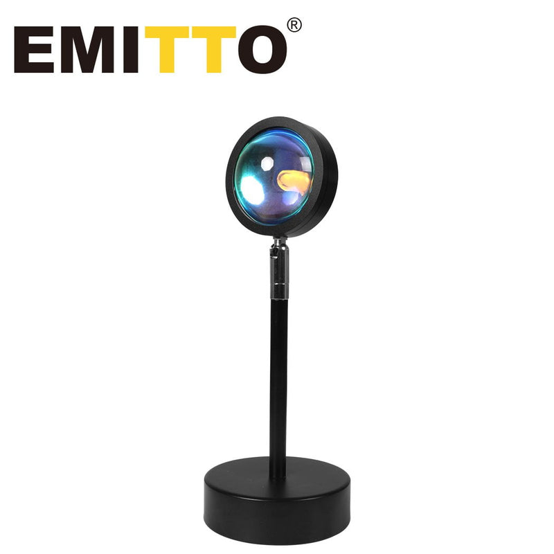 EMITTO USB Sunset Projection Lamp LED Modern Romantic Night Light Decor Rainbow - Payday Deals