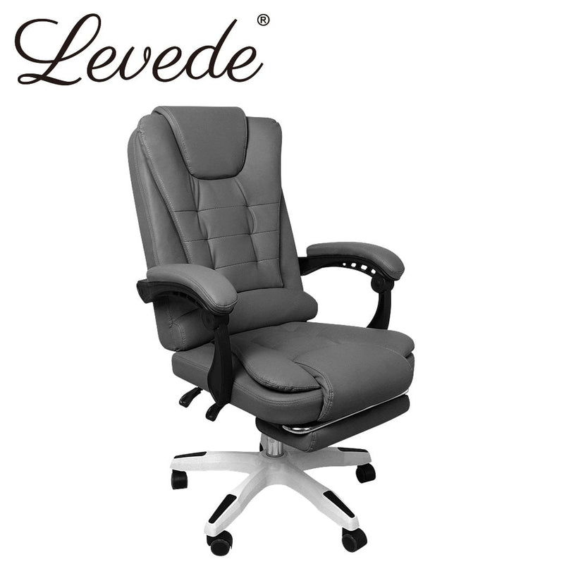 Levede Gaming Chair Office Computer Seat Racing PU Leather Executive Footrest - Payday Deals