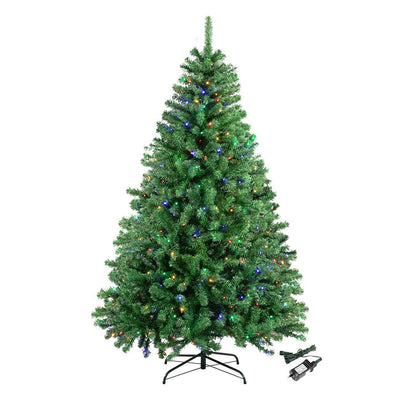 SANTACO Artificial Led Christmas Tree with Lights 2.1M Pre Lit Xmas Decor 8 Mode
