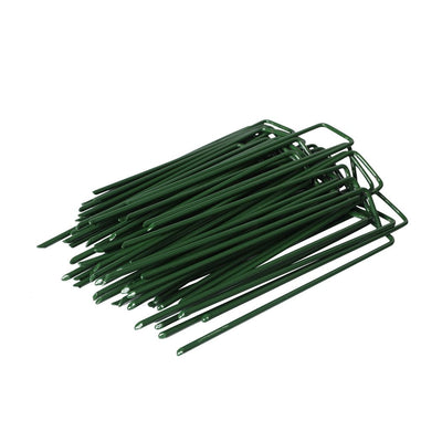 50PCS Synthetic Artificial Grass Turf Pins U Fastening Lawn Tent Pegs Weed Mat - Payday Deals