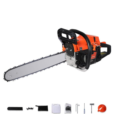 Traderight Chainsaw Commercial E-Start Pruning Petrol Chain Saw Wood 20â€Bar 52CC