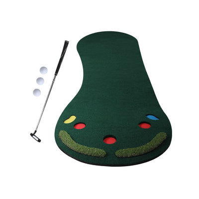 3M Golf Putting Mat Practice Training Indoor Outdoor Portable Slope Balls Putter - Payday Deals