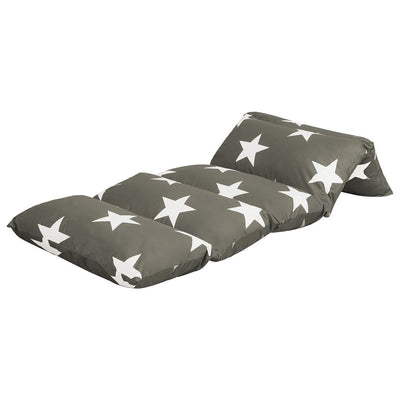 Dreamz Foldable Mattress Kids Pillow Bed Cushion Sofa Chair Lazy Couch Grey M