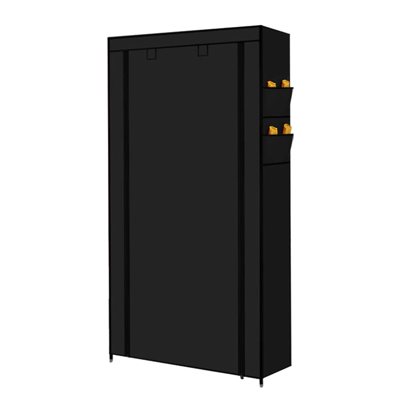 Levede 10 Tier Shoe Rack Portable Storage Cabinet Organiser Wardrobe Black Cover - Payday Deals