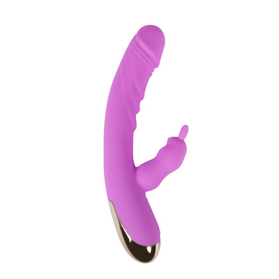 Vibrator Rabbit Double Motor G-Spot Dildo Massager Rechargeable Sex Toys Female Purple - Payday Deals