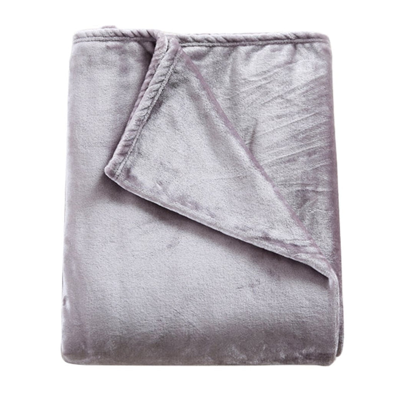 DreamZ 320GSM 220x160cm Ultra Soft Mink Blanket Warm Throw in Silver Colour - Payday Deals