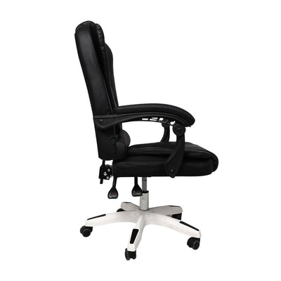 Gaming Chair Office Computer Seat Racing PU Leather Executive Racer Recliner Black without footrest - Payday Deals