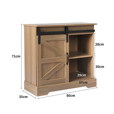Levede Buffet Sideboard Cabinet Single Sliding Doors Kitchen Storage Cupboard