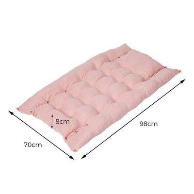 PaWz Pet Bed 2 Way Use Dog Cat Soft Warm Calming Mat Sleeping Kennel Sofa Pink L - Payday Deals
