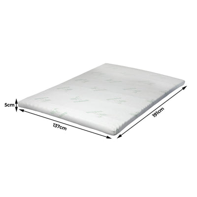 Dreamz 7-Zone Cool Gel Mattress Topper Memory Foam Removable Cover 5CM Double - Payday Deals