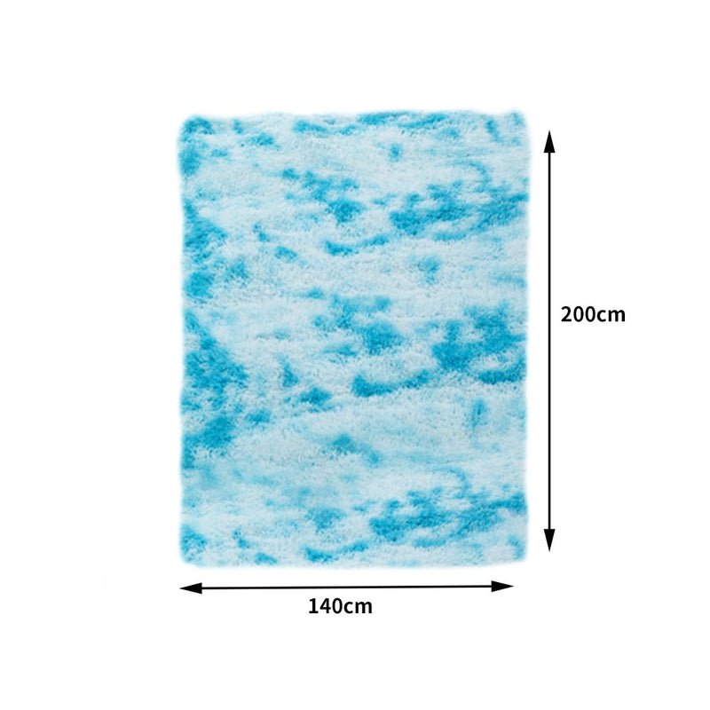 Floor Rug Shaggy Rugs Soft Large Carpet Area Tie-dyed Maldives 140x200cm - Payday Deals