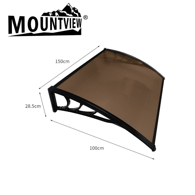 Mountview Window Door Awning Canopy Outdoor Patio Sun Shield Rain Cover 1 X 1.5M - Payday Deals