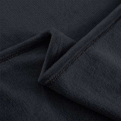 DreamZ 320GSM 220x160cm Ultra Soft Mink Blanket Warm Throw in Dark Grey Colour - Payday Deals