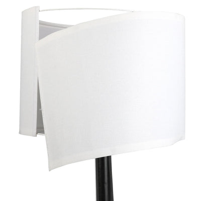 EMITTO Wooden Floor Lamp Modern Tripod Shaded Night Light Adjustable Home Decor
