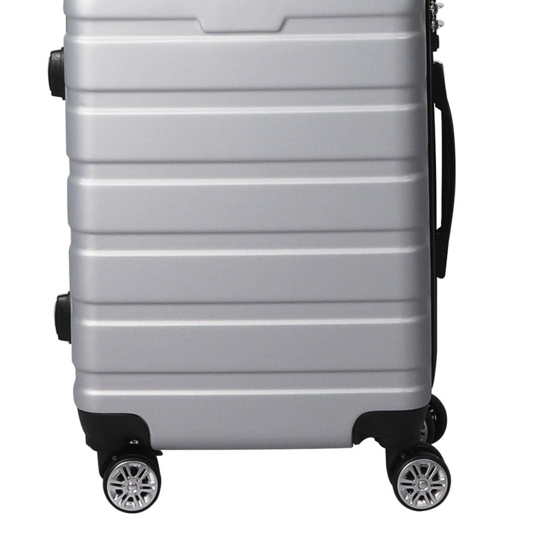 Slimbridge 24" Luggage Suitcase Trolley Travel Packing Lock Hard Shell Silver