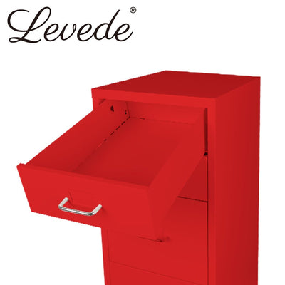 Levede Filing Cabinet Files Storage Cabinets Steel Rack Home Office 5 Drawer - Payday Deals