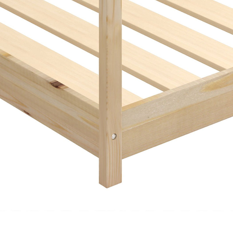 Levede Bed Frame Single Wooden Timber House Frame Wood Mattress Base Platform - Payday Deals