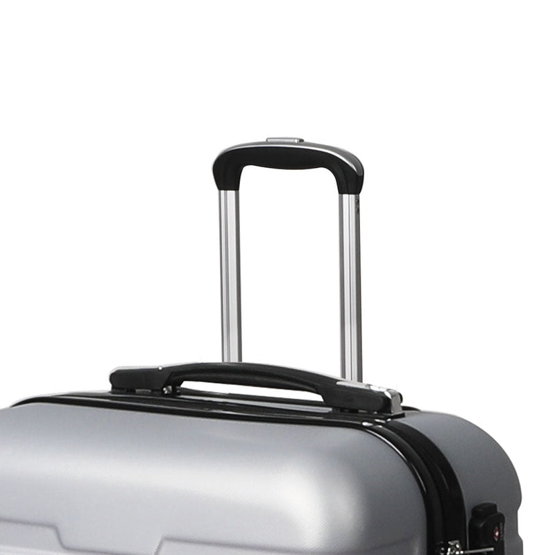 Slimbridge 24" Luggage Suitcase Trolley Travel Packing Lock Hard Shell Silver