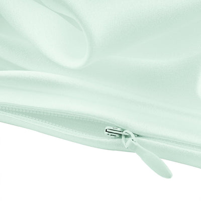DreamZ 100% Mulberry Silk Pillow Case Eye Mask Set Green Both Sided 25 Momme