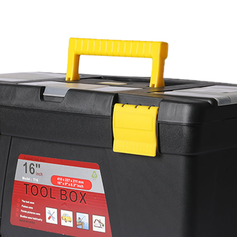 3 Piece Tool Boxes Set Organiser Trays Chest DIY Garage Toolbox Case Storage Bag