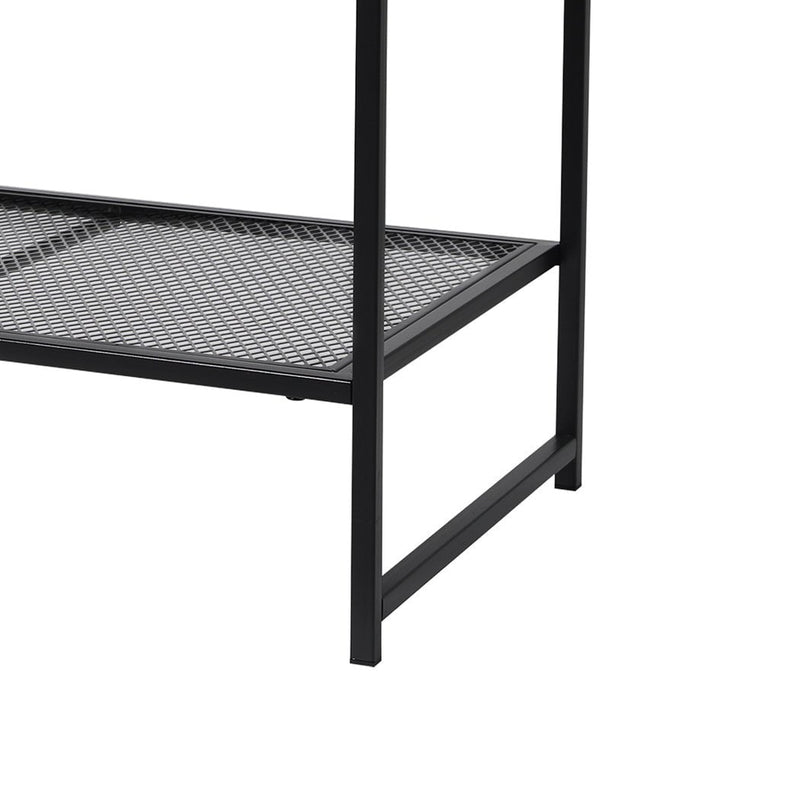 Levede 2-Tier Side Table Spacious Design Steel Home Shelf Waterproof End Table