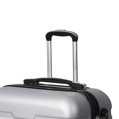 Slimbridge 20" Luggage Suitcase Trolley Travel Packing Lock Hard Shell Silver