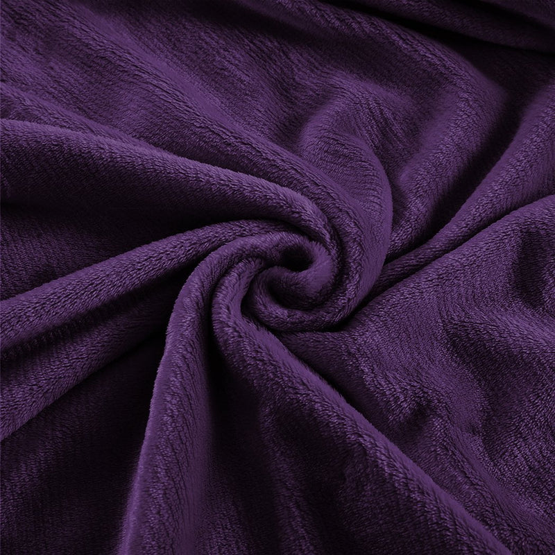 DreamZ 320GSM 220x240cm Ultra Soft Mink Blanket Warm Throw in Aubergine Colour - Payday Deals