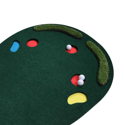 3M Golf Putting Mat Practice Training Indoor Outdoor Portable Slope Balls Putter - Payday Deals