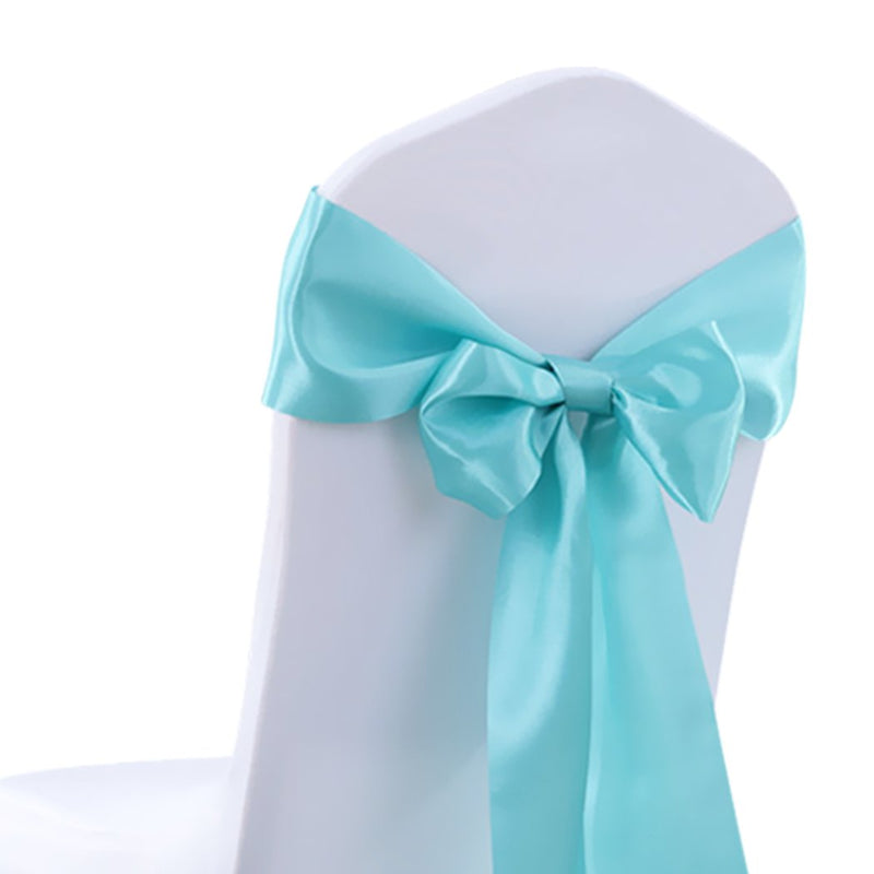 50x Satin Chair Sashes Cloth Cover Wedding Party Event Decoration Table Runner - Payday Deals