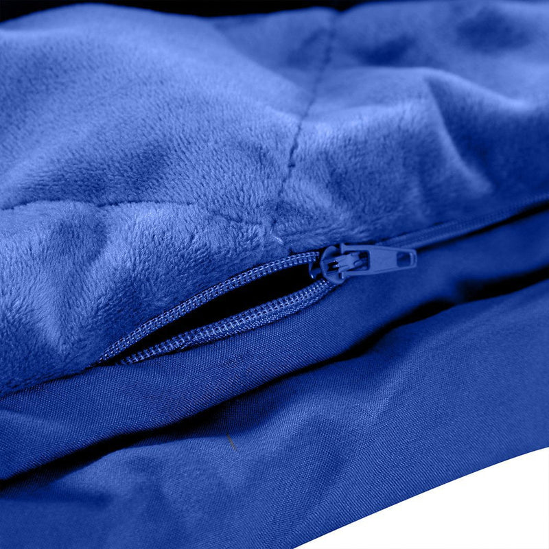 DreamZ 9KG Anti Anxiety Weighted Blanket Gravity Blankets Royal Blue Colour - Payday Deals