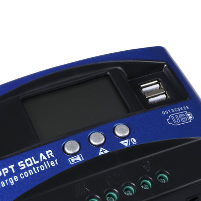 30A Solar Panel Charge Controller 12V 24V Regulator Auto Dual USB Mppt Battery - Payday Deals