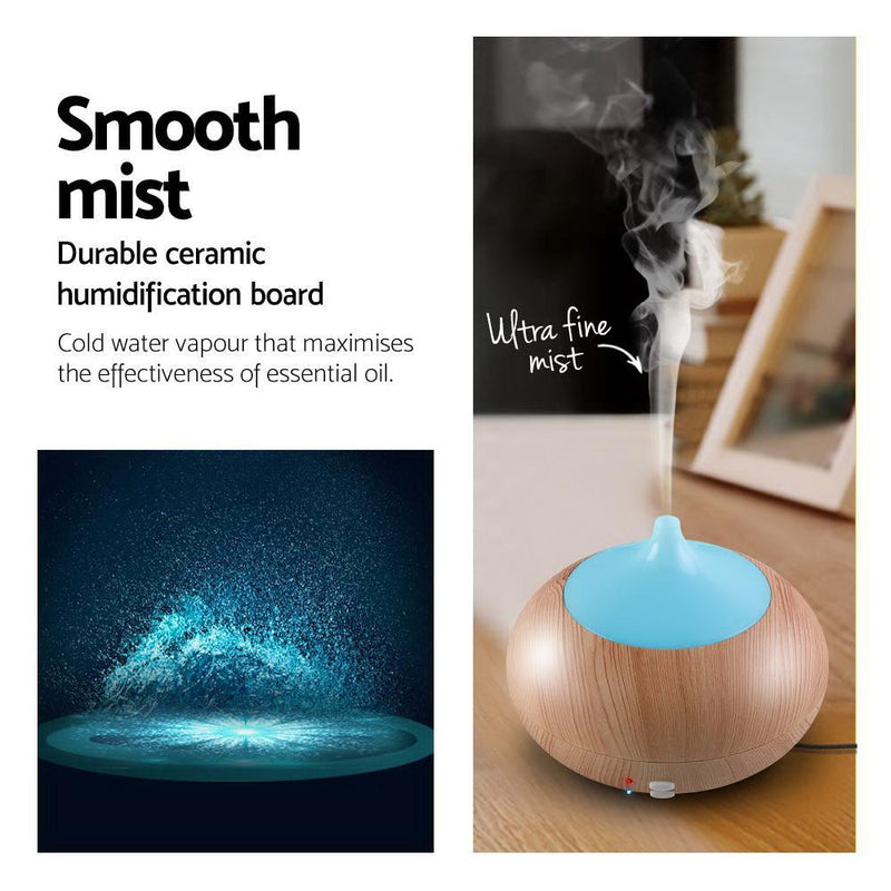 in 1 Aroma Diffuser 300ml - Light Wood
