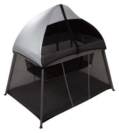 In & Out Travel Cot Sleeper- Black Silver