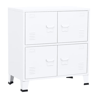 Industrial Filing Cabinet White 75x40x80 cm Steel Payday Deals