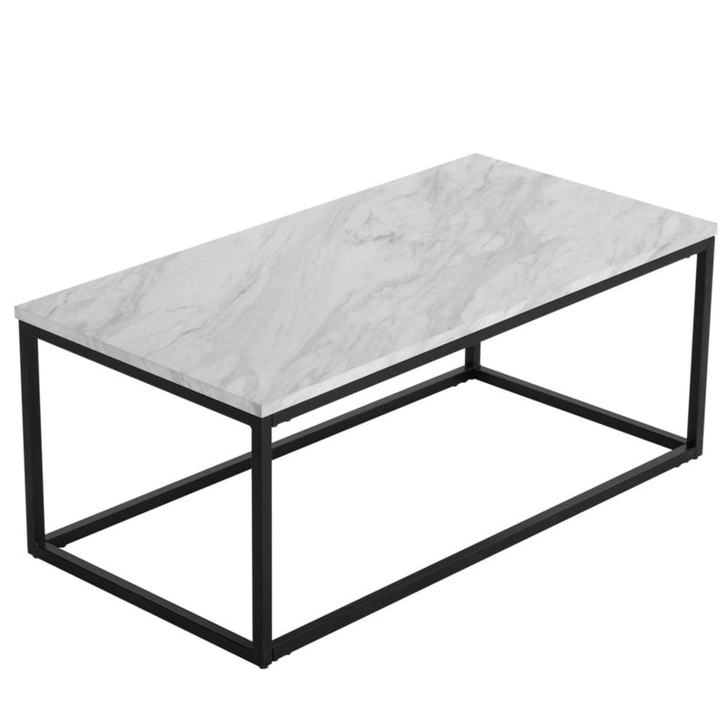 Industrial Style Marble Effect Rectangular Coffee Table Payday Deals